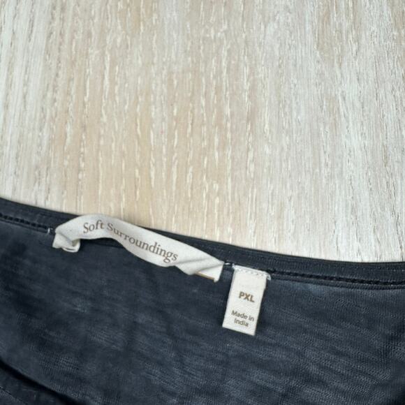 Soft Surroundings Genius Sheer Bell Sleeve Gothic Dark Romance Shirt XL PETITE - Picture 8 of 13